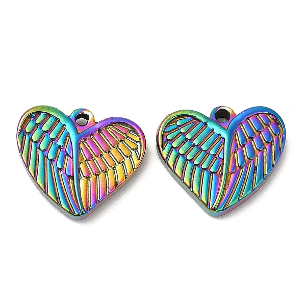 PandaHall 304 Stainless Steel Pendants, Heart with Wing Charm, Rainbow Color, 15.5x18x4mm, Hole: 1.5mm 304 Stainless Steel Heart
PandaHall 304 Stainless Steel Pendants, Heart with Wing Charm, Rainbow Color, 15.5x18x4mm, Hole: 1.5mm 304 Stainless Steel Heart