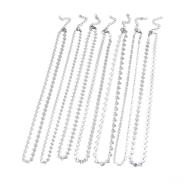 PandaHall 304 Stainless Steel Link Chain Bracelets, with Lobster Claw Clasps, Mixed Shapes, Stainless Steel Color, 18.31 inch~18.50 inch...
PandaHall 304 Stainless Steel Link Chain Bracelets, with Lobster Claw Clasps, Mixed Shapes, Stainless Steel Color, 18.31 inch~18.50 inch...