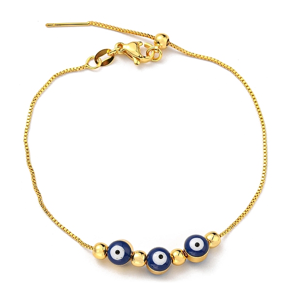 PandaHall Evil Eye Enamel Link Slider Bracelet with Box Chains, Rack Plating Brass Bracelet, Midnight Blue, 7-1/8~8-1/8 inch(18.1~20.6cm)...
PandaHall Evil Eye Enamel Link Slider Bracelet with Box Chains, Rack Plating Brass Bracelet, Midnight Blue, 7-1/8~8-1/8 inch(18.1~20.6cm)...