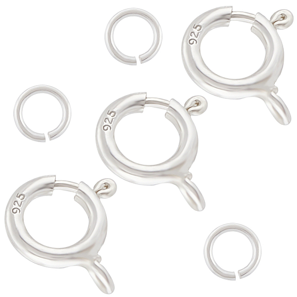PandaHall CREATCABIN 8Pcs 925 Sterling Silver Spring Ring Clasps Close Ring Open Clasps Spring Clasps Round Spring Ring Connectors Jewelry...
PandaHall CREATCABIN 8Pcs 925 Sterling Silver Spring Ring Clasps Close Ring Open Clasps Spring Clasps Round Spring Ring Connectors Jewelry...
