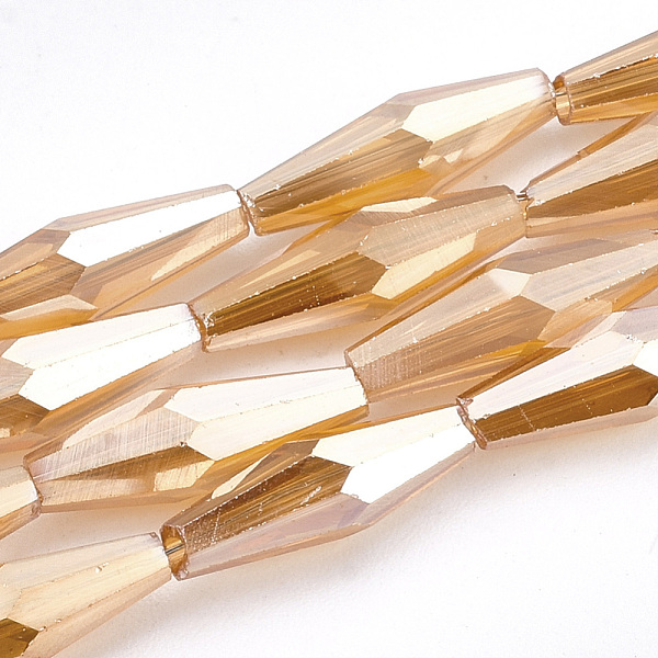 PandaHall Electroplated Glass Beads Strands, Pearl Luster Plated, Faceted, Oval, Sandy Brown, 12.5x4mm, Hole: 0.8mm, about 60pcs/strand...
PandaHall Electroplated Glass Beads Strands, Pearl Luster Plated, Faceted, Oval, Sandy Brown, 12.5x4mm, Hole: 0.8mm, about 60pcs/strand...