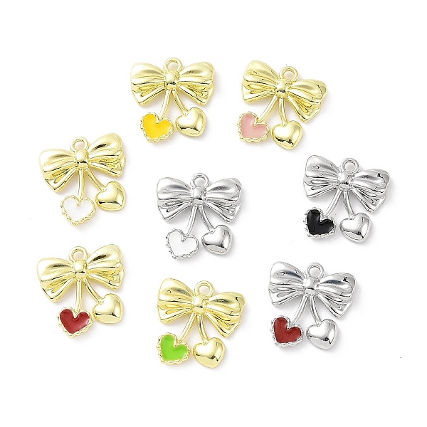 PandaHall Rack Plating Alloy Enamel Pendants, Bowknot with Heart Charms, Mixed Color, 19.5x19x3.5mm, Hole: 2mm Alloy Bowknot Multicolor
PandaHall Rack Plating Alloy Enamel Pendants, Bowknot with Heart Charms, Mixed Color, 19.5x19x3.5mm, Hole: 2mm Alloy Bowknot Multicolor