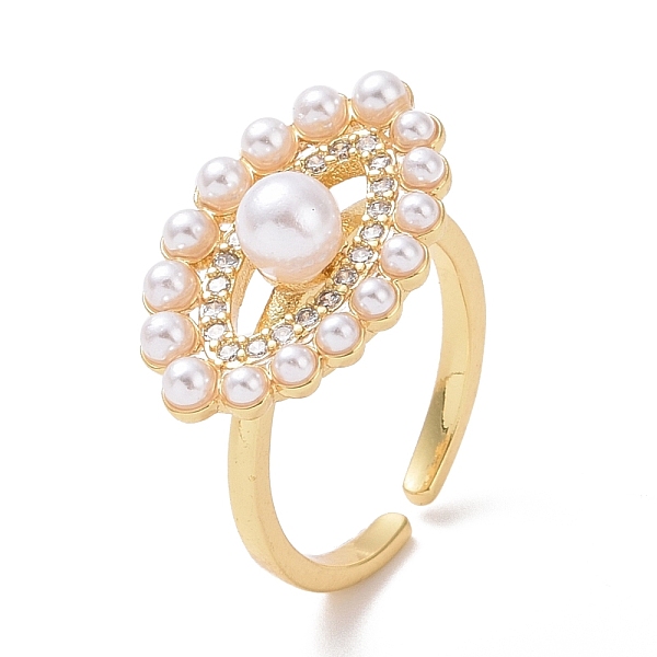 PandaHall Clear Cubic Zirconia Horse Eye Open Cuff Ring with Acrylic Pearl Beaded, Brass Jewelry for Women, Cadmium Free & Lead Free, Real...
PandaHall Clear Cubic Zirconia Horse Eye Open Cuff Ring with Acrylic Pearl Beaded, Brass Jewelry for Women, Cadmium Free & Lead Free, Real...