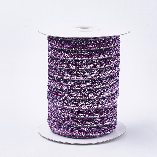 PandaHall Glitter Sparkle Ribbon, Polyester & Nylon Ribbon, Colorful, 3/8 inch(9.5~10mm), about 50yards/roll(45.72m/roll) Polyester None
PandaHall Glitter Sparkle Ribbon, Polyester & Nylon Ribbon, Colorful, 3/8 inch(9.5~10mm), about 50yards/roll(45.72m/roll) Polyester None