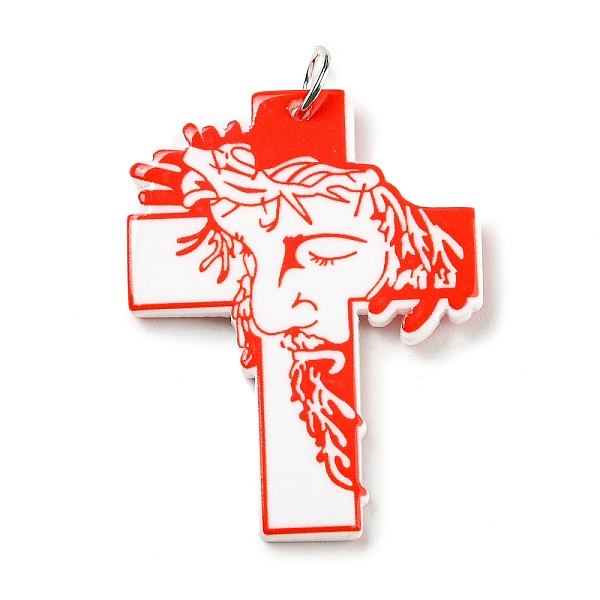 PandaHall Embossed Printed Acrylic Pendants, with Iron Jump Ring, Cross with Man Pattern, Red, 40.5x30.5x2.5mm, Hole: 5mm Iron+Acrylic Cross...
PandaHall Embossed Printed Acrylic Pendants, with Iron Jump Ring, Cross with Man Pattern, Red, 40.5x30.5x2.5mm, Hole: 5mm Iron+Acrylic Cross...