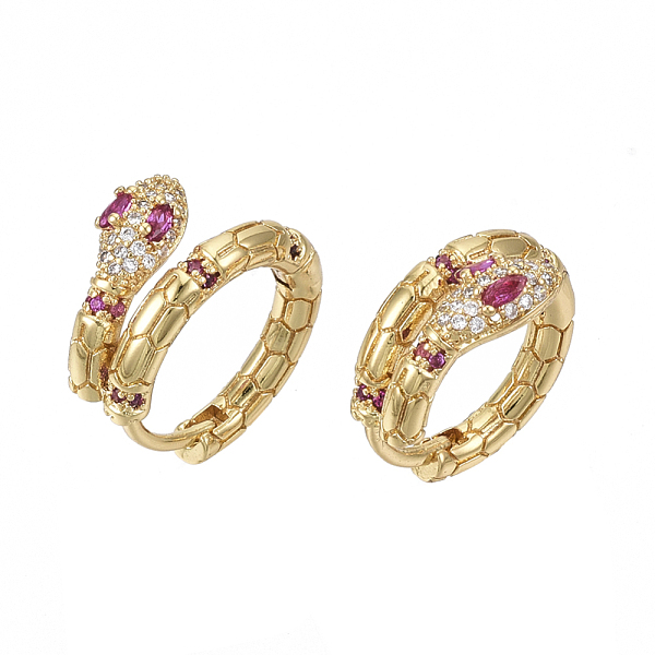 PandaHall Brass Micro Pave Clear Cubic Zirconia Huggie Hoop Earrings, Snake, Nickel Free, Real 18K Gold Plated, Hot Pink, 18x3~9mm, Pin...
PandaHall Brass Micro Pave Clear Cubic Zirconia Huggie Hoop Earrings, Snake, Nickel Free, Real 18K Gold Plated, Hot Pink, 18x3~9mm, Pin...