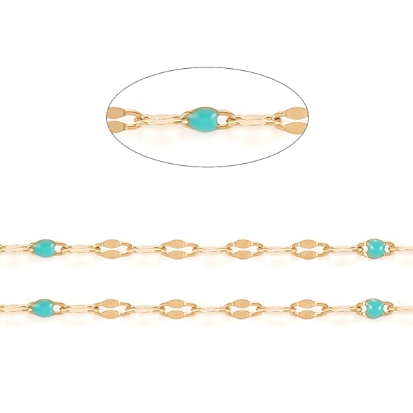 PandaHall Handmade 304 Stainless Steel Dapped Chains, Cable Chains, with Enamel and Spool, Soldered, Flat Oval, Long-Lasting Plated, Dark..., Cyan
PandaHall Handmade 304 Stainless Steel Dapped Chains, Cable Chains, with Enamel and Spool, Soldered, Flat Oval, Long-Lasting Plated, Dark..., Cyan