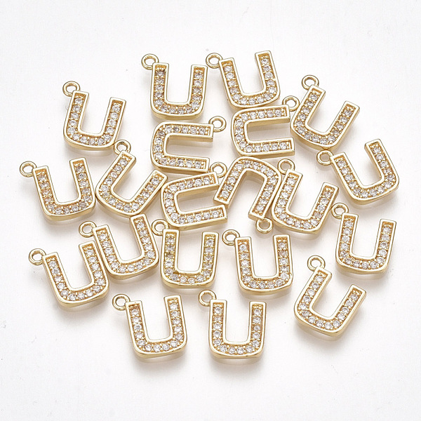 PandaHall Brass Cubic Zirconia Charms, Letter, Clear, Real 18K Gold Plated, Letter.U, 9.5x9x1.5mm, Hole: 1mm Brass+Cubic Zirconia Letter U...
PandaHall Brass Cubic Zirconia Charms, Letter, Clear, Real 18K Gold Plated, Letter.U, 9.5x9x1.5mm, Hole: 1mm Brass+Cubic Zirconia Letter U...