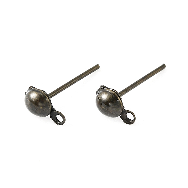PandaHall Iron Stud Earring Findings, with Loop and Plastic Ear Nuts/Earring Backs, Antique Bronze, 4mm, Hole: 1mm, Pin: 1mm Iron Others
PandaHall Iron Stud Earring Findings, with Loop and Plastic Ear Nuts/Earring Backs, Antique Bronze, 4mm, Hole: 1mm, Pin: 1mm Iron Others