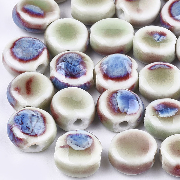 PandaHall Handmade Porcelain Beads, Fancy Antique Glazed Porcelain, Flat Round, Medium Aquamarine, 10~11x10.5~11x5~5.5mm, Hole: 1.5~2mm..., Green
PandaHall Handmade Porcelain Beads, Fancy Antique Glazed Porcelain, Flat Round, Medium Aquamarine, 10~11x10.5~11x5~5.5mm, Hole: 1.5~2mm..., Green