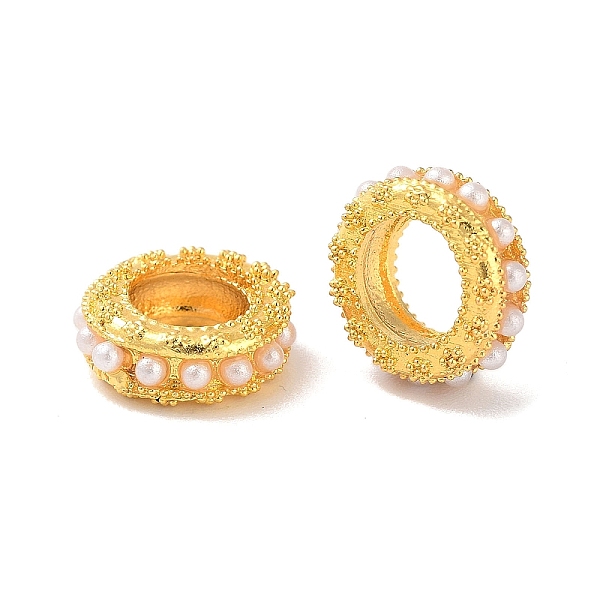 PandaHall Alloy Beads, with ABS, Large Hole Beads, Rondelle, Matte Gold Color, 11x4mm, Hole: 6mm Alloy+Acrylic Rondelle White
PandaHall Alloy Beads, with ABS, Large Hole Beads, Rondelle, Matte Gold Color, 11x4mm, Hole: 6mm Alloy+Acrylic Rondelle White