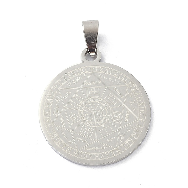 PandaHall Titanium Steel Pendants, Flat Round with Seals of the Seven Archangels, Stainless Steel Color, 42mm, Hole: 7.6x3mm Titanium Steel...
PandaHall Titanium Steel Pendants, Flat Round with Seals of the Seven Archangels, Stainless Steel Color, 42mm, Hole: 7.6x3mm Titanium Steel...