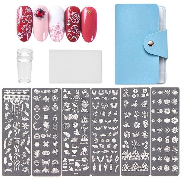 PandaHall Manicure Tool Sets, with Stainless Steel Nail Art Stamping Plates, Nail Image Templates, Silicone Nail Art Seal Stamp and Scraper...
PandaHall Manicure Tool Sets, with Stainless Steel Nail Art Stamping Plates, Nail Image Templates, Silicone Nail Art Seal Stamp and Scraper...