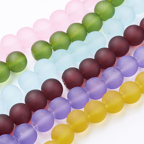 PandaHall Transparent Glass Bead Strands, Frosted, Round, Mixed Color, 12mm, Hole: 1.3~1.6mm, about 70pcs/strand, 31.4 inch Glass Round..., Multicolor
PandaHall Transparent Glass Bead Strands, Frosted, Round, Mixed Color, 12mm, Hole: 1.3~1.6mm, about 70pcs/strand, 31.4 inch Glass Round..., Multicolor