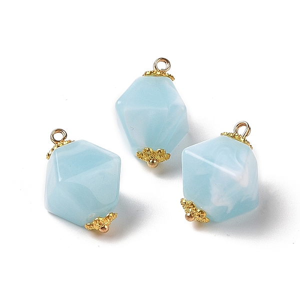 PandaHall Two Tone Acrylic Pendants, with Brass Loops, Rhombus, Light Sky Blue, 21.5x12.5x12.5mm, Hole: 1.6mm Brass+Acrylic Rhombus
PandaHall Two Tone Acrylic Pendants, with Brass Loops, Rhombus, Light Sky Blue, 21.5x12.5x12.5mm, Hole: 1.6mm Brass+Acrylic Rhombus