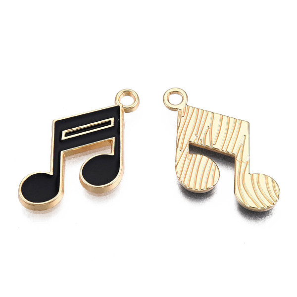 PandaHall Alloy Pendants, with Enamel, Light Gold, Musical Note, Black, 16x22x2mm, Hole: 1.8mm Alloy+Enamel Musical Note Black
PandaHall Alloy Pendants, with Enamel, Light Gold, Musical Note, Black, 16x22x2mm, Hole: 1.8mm Alloy+Enamel Musical Note Black