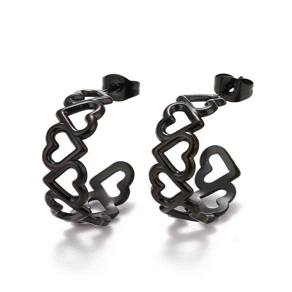 PandaHall 304 Stainless Steel Stud Earrings for Women, Hollow Heart Earrings, Electrophoresis Black, 21x25x8mm, Pin: 0.7mm 304 Stainless...
PandaHall 304 Stainless Steel Stud Earrings for Women, Hollow Heart Earrings, Electrophoresis Black, 21x25x8mm, Pin: 0.7mm 304 Stainless...