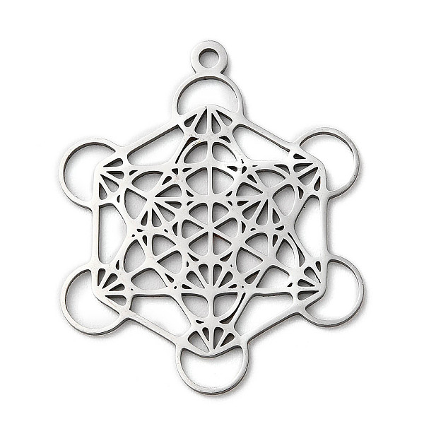 PandaHall 201 Stainless Steel Pendants, Laser Cut, Metatron Cube Charm, Stainless Steel Color, 33x27x1mm, Hole: 1.8mm 201 Stainless Steel...
PandaHall 201 Stainless Steel Pendants, Laser Cut, Metatron Cube Charm, Stainless Steel Color, 33x27x1mm, Hole: 1.8mm 201 Stainless Steel...