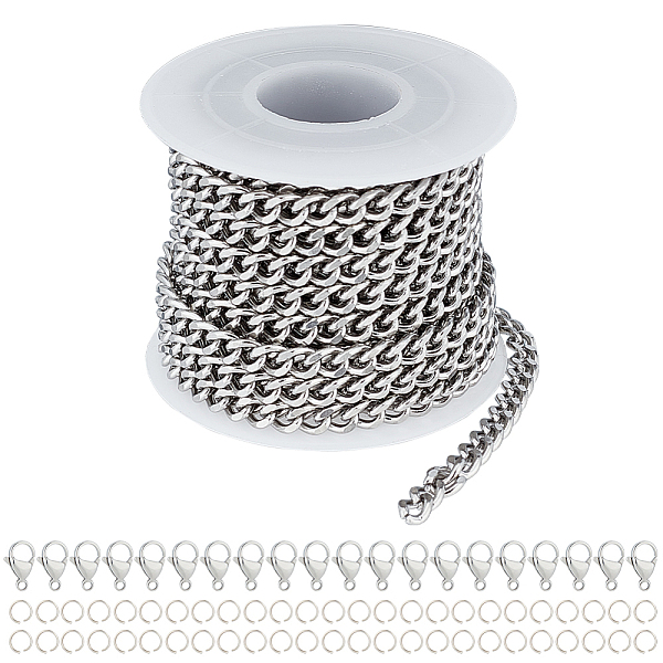 PandaHall Unicraftale DIY Chain Bracelet Necklace Making Kit, Including 304 Stainless Steel Lobster Claw Clasps & Jump Rings & Curb Chains...
PandaHall Unicraftale DIY Chain Bracelet Necklace Making Kit, Including 304 Stainless Steel Lobster Claw Clasps & Jump Rings & Curb Chains...