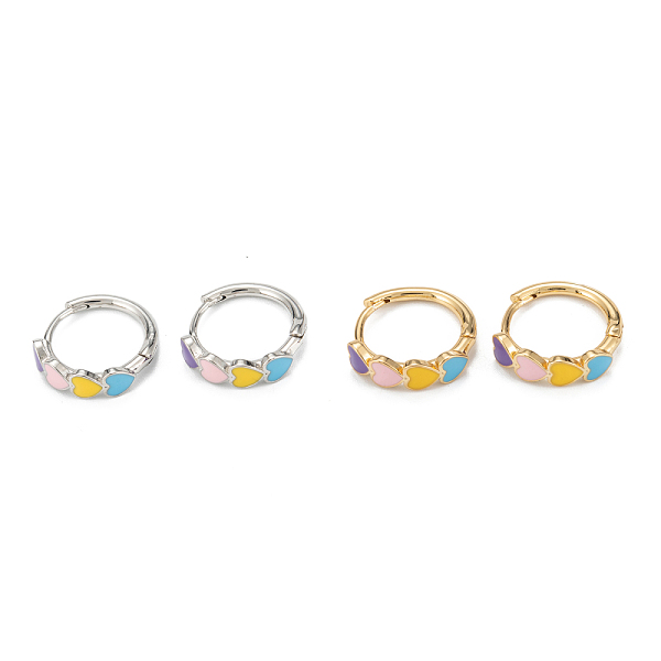 PandaHall Brass Enamel Hoop Earrings, Long-Lasting Plated, Heart, Real Gold Plated & Real Platinum Plated, Mixed Color, 16.5x15.5x2.5~5mm...
PandaHall Brass Enamel Hoop Earrings, Long-Lasting Plated, Heart, Real Gold Plated & Real Platinum Plated, Mixed Color, 16.5x15.5x2.5~5mm...