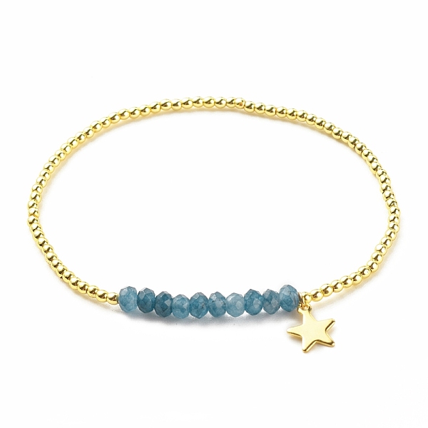 PandaHall Natural Malaysia Jade(Dyed) Round Beaded Stretch Bracelet with 304 Stainless Steel Star Charms, Gemstone Jewelry for Women, Steel...
PandaHall Natural Malaysia Jade(Dyed) Round Beaded Stretch Bracelet with 304 Stainless Steel Star Charms, Gemstone Jewelry for Women, Steel...
