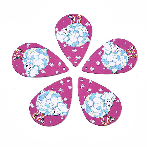 PandaHall Spray Painted Iron Pendants, Rubberized Style, 3D Printed, Sheep Print Pattern, Teardrop, Medium Orchid, 27.5x18x0.7mm, Hole...
PandaHall Spray Painted Iron Pendants, Rubberized Style, 3D Printed, Sheep Print Pattern, Teardrop, Medium Orchid, 27.5x18x0.7mm, Hole...