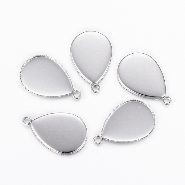 PandaHall 304 Stainless Steel Pendant Cabochon Settings, Milled Edge Bezel Cups, teardrop, Stainless Steel Color, Tray: 18x13mm, 21x13x1.5mm...
PandaHall 304 Stainless Steel Pendant Cabochon Settings, Milled Edge Bezel Cups, teardrop, Stainless Steel Color, Tray: 18x13mm, 21x13x1.5mm...