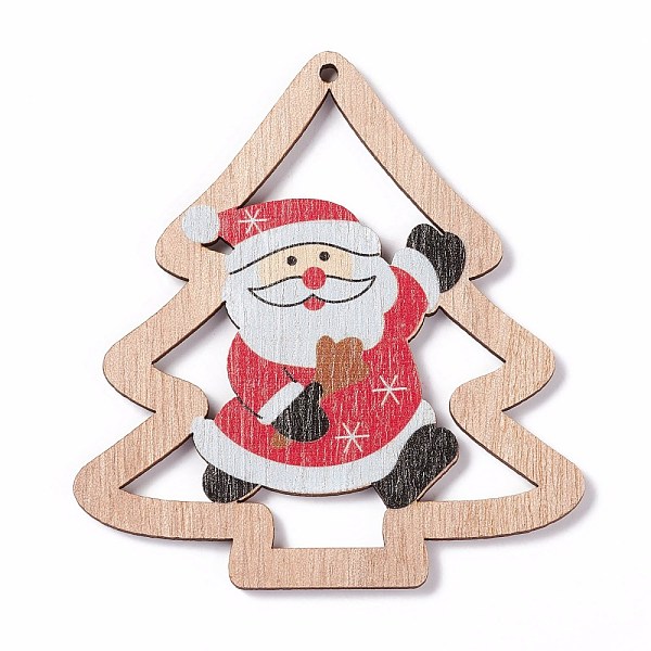 PandaHall Printed Wood Big Pendants, Christmas Tree with Santa Claus, Colorful, 79.5x74x2.5mm, Hole: 2.5mm Wood Tree Multicolor
PandaHall Printed Wood Big Pendants, Christmas Tree with Santa Claus, Colorful, 79.5x74x2.5mm, Hole: 2.5mm Wood Tree Multicolor