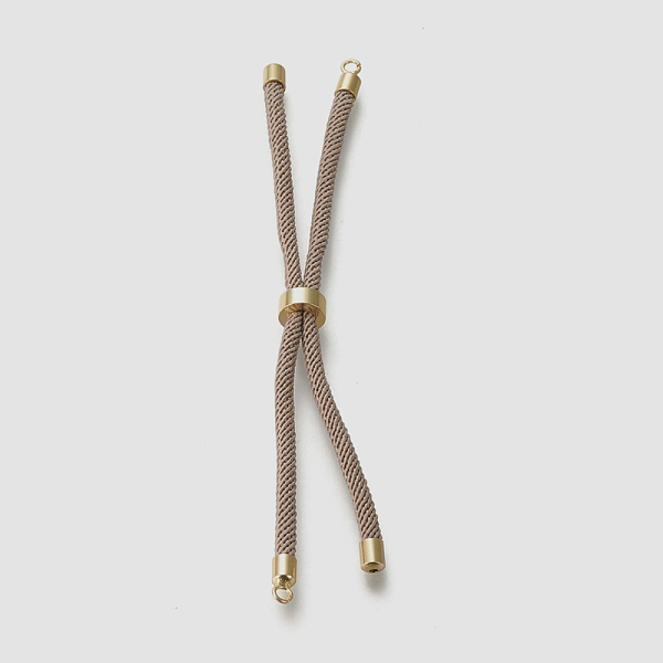PandaHall Nylon Twisted Cord Bracelet Making, Slider Bracelet Making, with Eco-Friendly Brass Findings, Round, Golden, Camel, 8.66~9.06 inch..., Brown
PandaHall Nylon Twisted Cord Bracelet Making, Slider Bracelet Making, with Eco-Friendly Brass Findings, Round, Golden, Camel, 8.66~9.06 inch..., Brown