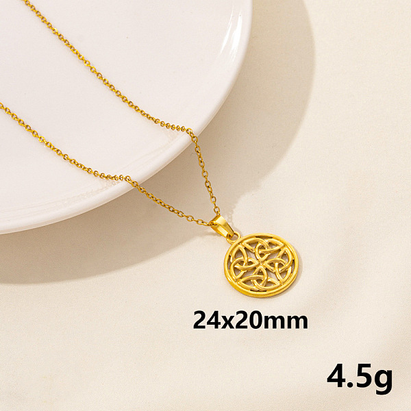 PandaHall Vintage Stainless Steel Knot Pendant Lock Collarbone Chain Necklace for Women Stainless Steel
PandaHall Vintage Stainless Steel Knot Pendant Lock Collarbone Chain Necklace for Women Stainless Steel