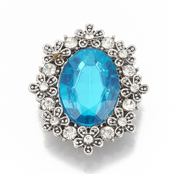 PandaHall Alloy Rhinestone Flat Back Cabochons, with Acrylic Rhinestone, Faceted, Oval, Antique Silver, Deep Sky Blue, 30x25x6.5mm Acrylic...
PandaHall Alloy Rhinestone Flat Back Cabochons, with Acrylic Rhinestone, Faceted, Oval, Antique Silver, Deep Sky Blue, 30x25x6.5mm Acrylic...