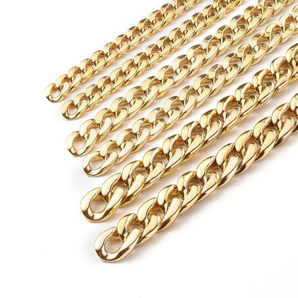 PandaHall CCB Plastic Chains, Twisted Curb Chains, Gold, 18.5x13x4mm, 3strand/set Plastic Gold
PandaHall CCB Plastic Chains, Twisted Curb Chains, Gold, 18.5x13x4mm, 3strand/set Plastic Gold
