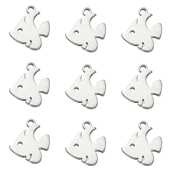 PandaHall 304 Stainless Steel Charms, Fish, Stainless Steel Color, 11.5x10x1mm, Hole: 1mm 304 Stainless Steel Fish
PandaHall 304 Stainless Steel Charms, Fish, Stainless Steel Color, 11.5x10x1mm, Hole: 1mm 304 Stainless Steel Fish