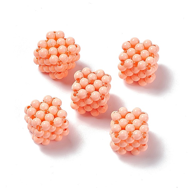PandaHall Handmade Opaque Plastic Woven Beads, No Hole Bead, Cube, Light Salmon, 15.5x15.5x15.5mm Plastic Cube
PandaHall Handmade Opaque Plastic Woven Beads, No Hole Bead, Cube, Light Salmon, 15.5x15.5x15.5mm Plastic Cube