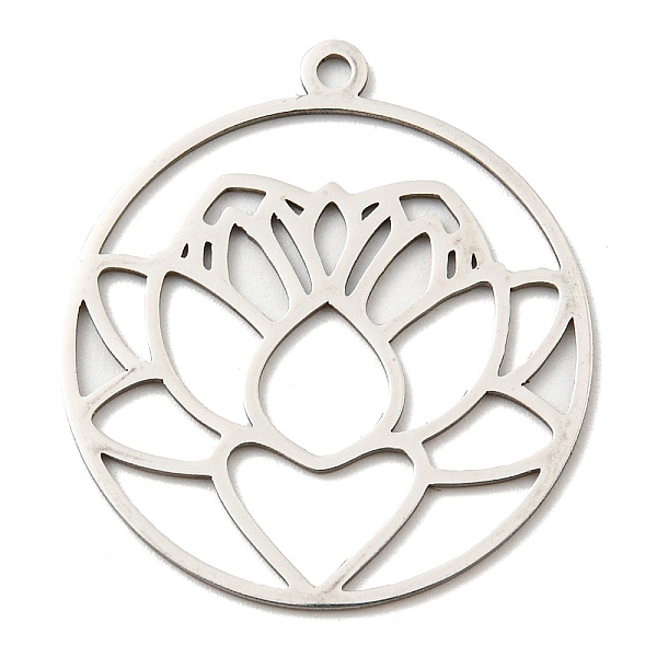 PandaHall 201 Stainless Steel Pendants, Laser Cut, Flat Round with Lotus Charm, Stainless Steel Color, 31x28x1mm, Hole: 1.8mm 201 Stainless...
PandaHall 201 Stainless Steel Pendants, Laser Cut, Flat Round with Lotus Charm, Stainless Steel Color, 31x28x1mm, Hole: 1.8mm 201 Stainless...