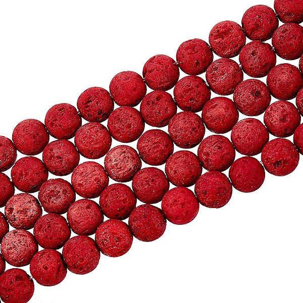 PandaHall Synthetic Lava Rock Beads Strands, Dyed, Round, Cerise, 8~8.5mm, Hole: 1mm, about 47pcs/strand, 14.96 inch(38cm) Lava Rock Round..., Red
PandaHall Synthetic Lava Rock Beads Strands, Dyed, Round, Cerise, 8~8.5mm, Hole: 1mm, about 47pcs/strand, 14.96 inch(38cm) Lava Rock Round..., Red