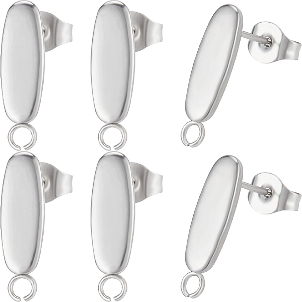 PandaHall Beebeecraft 50Pcs Oval 304 Stainless Steel Stud Earring Findings, with Horizontal Loops & 50Pcs Ear Nuts, Stainless Steel Color...
PandaHall Beebeecraft 50Pcs Oval 304 Stainless Steel Stud Earring Findings, with Horizontal Loops & 50Pcs Ear Nuts, Stainless Steel Color...