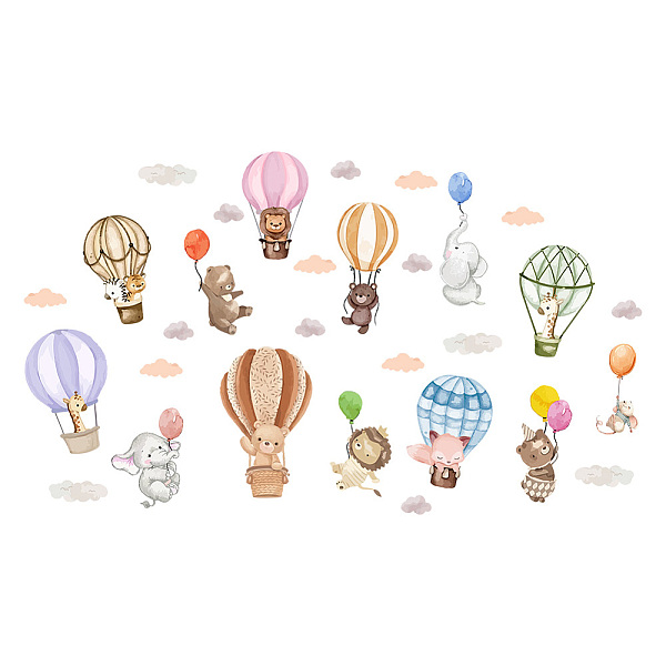 PandaHall PVC Wall Stickers, Wall Decoration, Hot Air Balloon Pattern, 860x290mm Plastic Hot Air Balloon
PandaHall PVC Wall Stickers, Wall Decoration, Hot Air Balloon Pattern, 860x290mm Plastic Hot Air Balloon