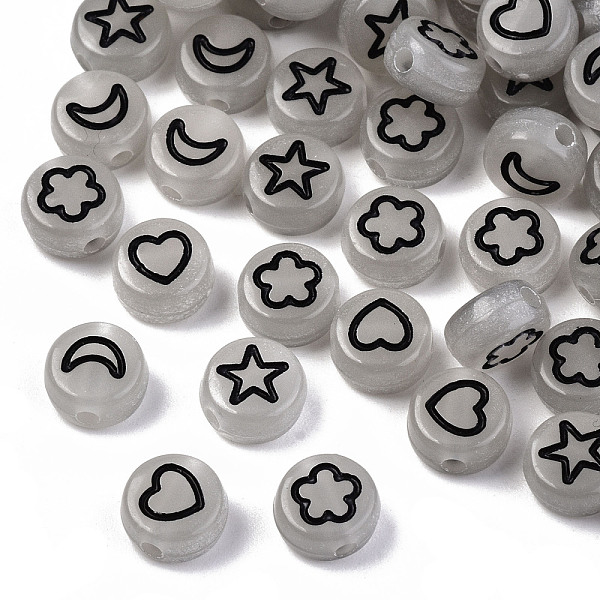 PandaHall Luminous Acrylic Beads, Flat Round, Moon & Heart, Flower & Star, Black, 7x4mm, Hole: 1.5mm, about 3700pcs/500g Acrylic Flat Round...
PandaHall Luminous Acrylic Beads, Flat Round, Moon & Heart, Flower & Star, Black, 7x4mm, Hole: 1.5mm, about 3700pcs/500g Acrylic Flat Round...