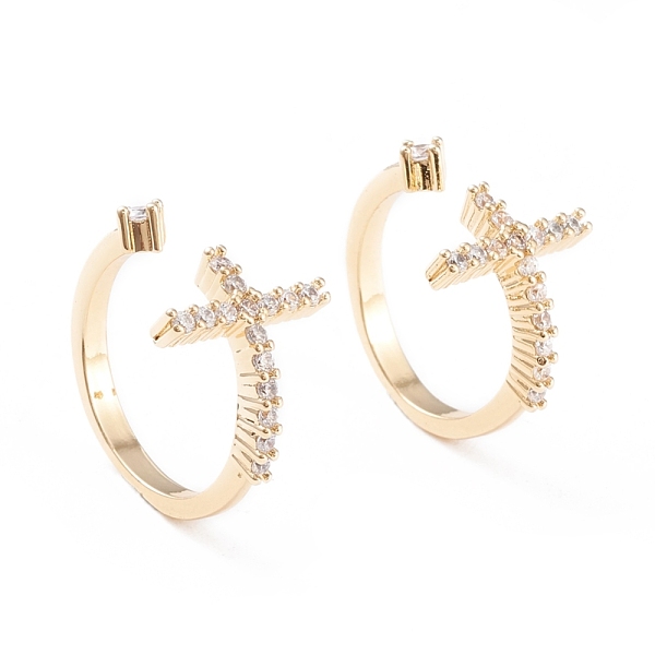 PandaHall Brass Micro Pave Clear Cubic Zirconia Cuff Rings, Open Rings, Long-Lasting Plated, Cross, Real 18K Gold Plated, US Size 6(16.5mm)...
PandaHall Brass Micro Pave Clear Cubic Zirconia Cuff Rings, Open Rings, Long-Lasting Plated, Cross, Real 18K Gold Plated, US Size 6(16.5mm)...