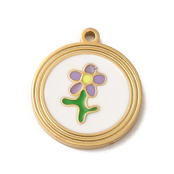 PandaHall 304 Stainless Steel Enamel Pendants, Flat Round with Flower Charm, Real 14K Gold Plated, 16x14x1mm, Hole: 1mm Stainless..., Purple
PandaHall 304 Stainless Steel Enamel Pendants, Flat Round with Flower Charm, Real 14K Gold Plated, 16x14x1mm, Hole: 1mm Stainless..., Purple