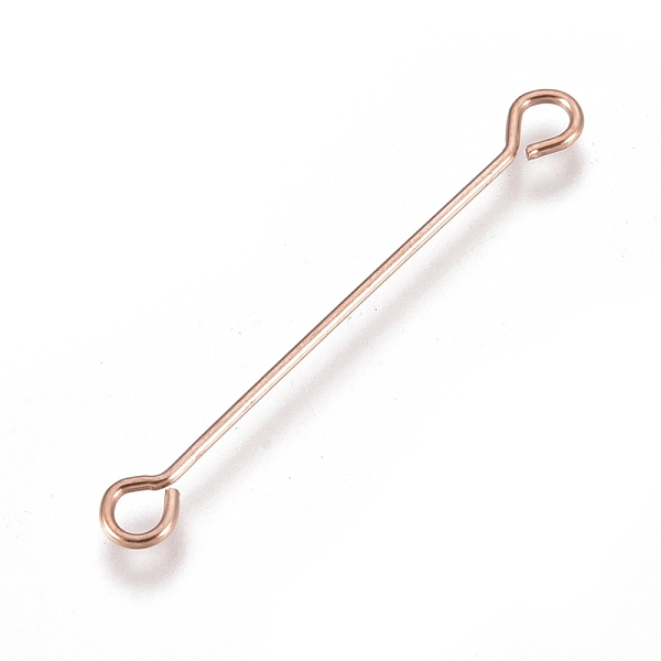 PandaHall Ion Plating(IP) 304 Stainless Steel Eye Pins, Double Sided Eye Pins, Rose Gold, 26x3x0.5mm, Hole: 1.7mm 304 Stainless Steel
PandaHall Ion Plating(IP) 304 Stainless Steel Eye Pins, Double Sided Eye Pins, Rose Gold, 26x3x0.5mm, Hole: 1.7mm 304 Stainless Steel