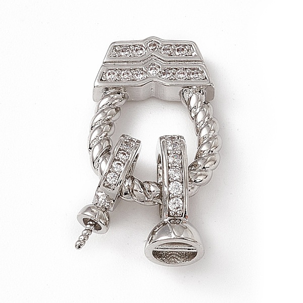 PandaHall Brass Micro Pave Clear Cubic Zirconia Fold Over Clasps, Lock, for Half Hole Bead, Real Platinum Plated, 22mm, clasp1: 11.5x2x5.5mm...
PandaHall Brass Micro Pave Clear Cubic Zirconia Fold Over Clasps, Lock, for Half Hole Bead, Real Platinum Plated, 22mm, clasp1: 11.5x2x5.5mm...