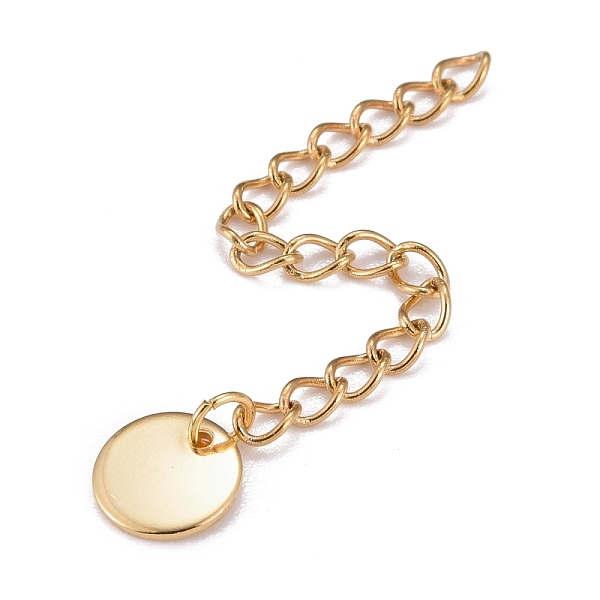 PandaHall 304 Stainless Steel Chain Extender, Curb Chain, with 202 Stainless Steel Charms, Flat Round, Golden, 58~63mm, Link: 3.7x3x0.5mm...
PandaHall 304 Stainless Steel Chain Extender, Curb Chain, with 202 Stainless Steel Charms, Flat Round, Golden, 58~63mm, Link: 3.7x3x0.5mm...