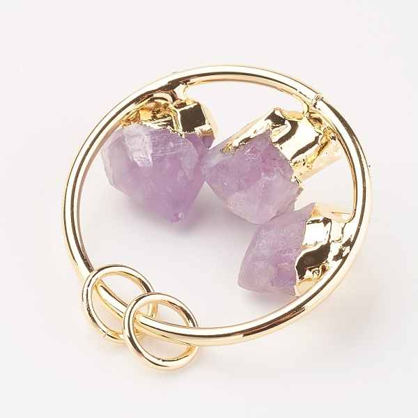 PandaHall Natural Amethyst Links connectors, with Brass Findings, Ring, Golden, 43x44x14mm, Hole: 6mm Amethyst Ring
PandaHall Natural Amethyst Links connectors, with Brass Findings, Ring, Golden, 43x44x14mm, Hole: 6mm Amethyst Ring