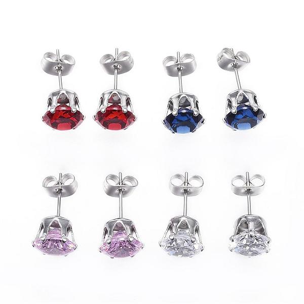 PandaHall 304 Stainless Steel Stud Earrings, with Cubic Zirconia, Mixed Color, 17x8mm, pin: 0.8mm Cubic Zirconia Multicolor
PandaHall 304 Stainless Steel Stud Earrings, with Cubic Zirconia, Mixed Color, 17x8mm, pin: 0.8mm Cubic Zirconia Multicolor
