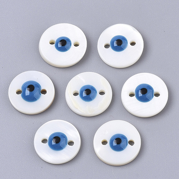 PandaHall Freshwater Shell Links Connectors, with Enamel, Flat Round with Evil Eye, Dodger Blue, 10x3mm, Hole: 1mm Shell Evil Eye Blue
PandaHall Freshwater Shell Links Connectors, with Enamel, Flat Round with Evil Eye, Dodger Blue, 10x3mm, Hole: 1mm Shell Evil Eye Blue