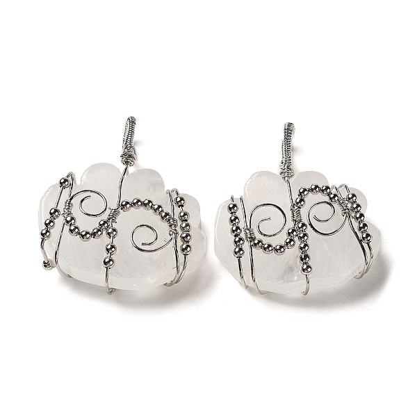 PandaHall Natural Quartz Crystal Copper Wire Wrapped Pendants, Rock Crystal Cloud Charms with Brass Beads, Rack Plating, Platinum...
PandaHall Natural Quartz Crystal Copper Wire Wrapped Pendants, Rock Crystal Cloud Charms with Brass Beads, Rack Plating, Platinum...