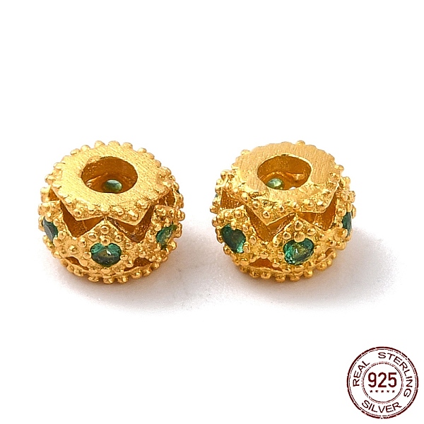 PandaHall Matte Gold Color 925 Sterling Silver Beads, Hollow Rondelle, Green, 4.5x3mm, Hole: 1.6mm Sterling Silver Rondelle Green
PandaHall Matte Gold Color 925 Sterling Silver Beads, Hollow Rondelle, Green, 4.5x3mm, Hole: 1.6mm Sterling Silver Rondelle Green