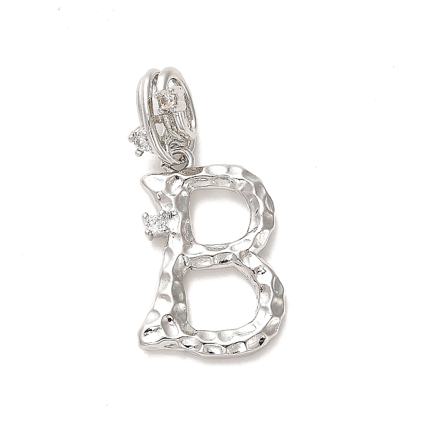 PandaHall Rack Plating Brass Micro Pave Cubic Zirconia European Dangle Charms, Large Hole Letter Pendant, Platinum, Long-Lasting Plated..., Clear
PandaHall Rack Plating Brass Micro Pave Cubic Zirconia European Dangle Charms, Large Hole Letter Pendant, Platinum, Long-Lasting Plated..., Clear